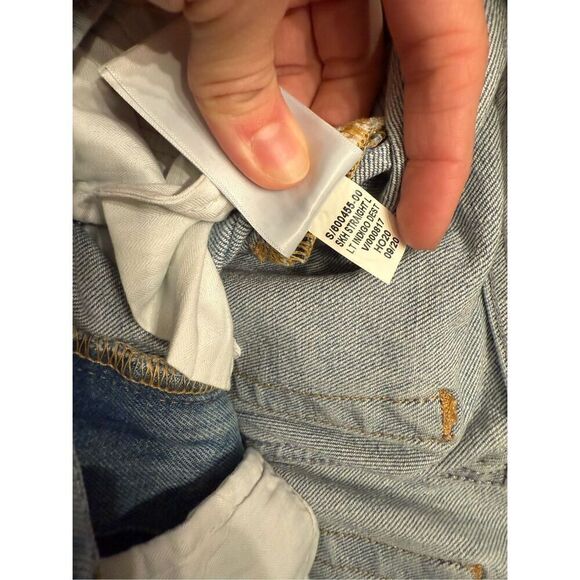 Gap Blue Indigo Denim light Wash Sky High Straight Jeans Size 4 Tall - Picture 6 of 6